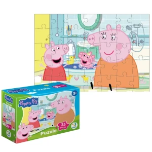 Puzzle-mini "rățuștele în baie", seria peppa pig, 35 elem.