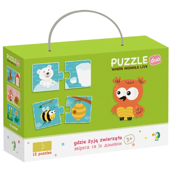 Puzzle "animalele și căsuțele lor", 24 elem. 3