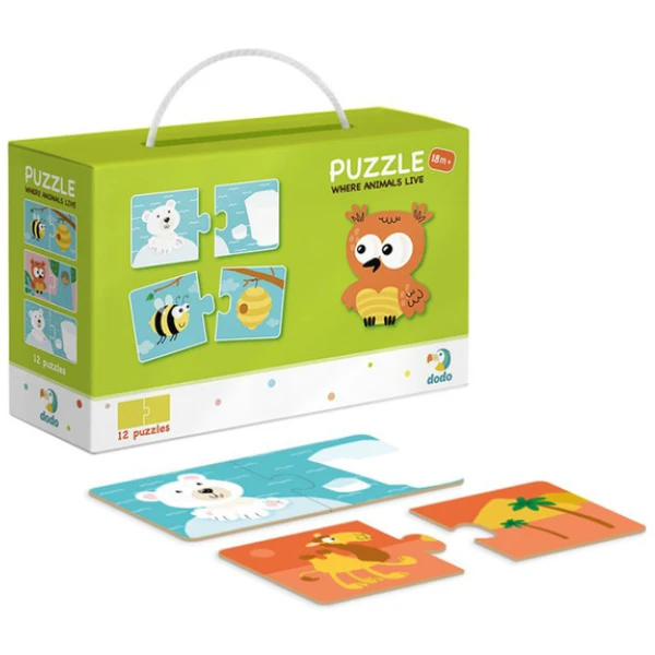 Puzzle "animalele și căsuțele lor", 24 elem. 4