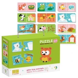Puzzle "animalele și căsuțele lor", 24 elem.