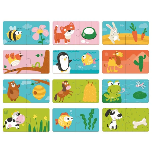 Puzzle "cine ce mănâncă", 24 elem. 2