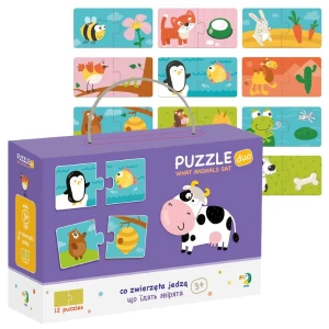 Puzzle "cine ce mănâncă", 24 elem.