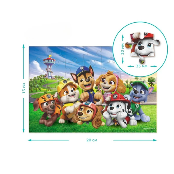 Puzzle-mini "întâlnire lângă turn", seria patrula cățelușilor, 35 elem. 4