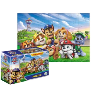 Puzzle-mini "Întâlnire lângă turn", seria Patrula cățelușilor, 35 elem.