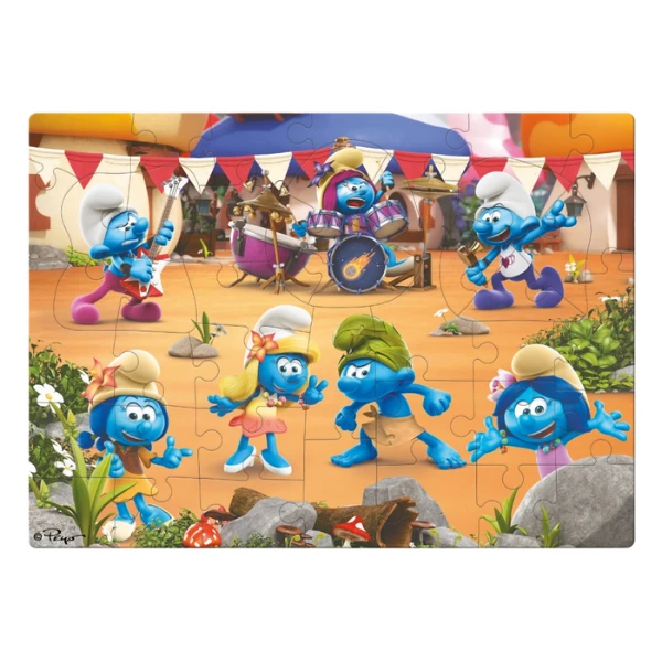 Puzzle mare de podea, the smurfs - "muzica cântă", 40 elem. 2