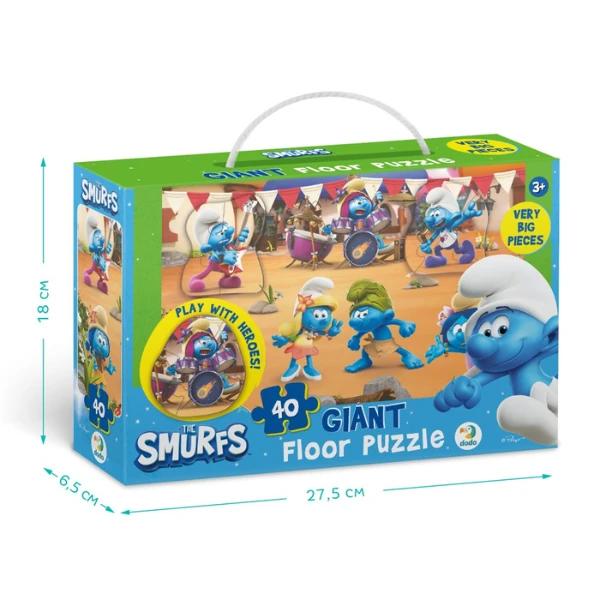 Puzzle mare de podea, the smurfs - "muzica cântă", 40 elem. 5