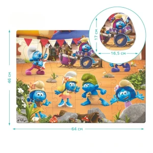 Puzzle mare de podea, the smurfs - "muzica cântă", 40 elem. Thumbnail 4