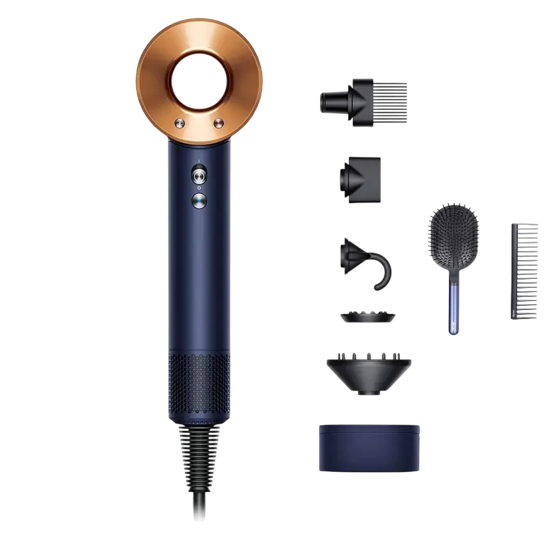 Фен dyson hd07 gift edition, 1600вт, prussian blue | rich copper 9