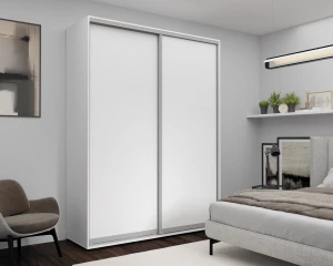 Dulap cu uși glisante Nex Home, PAL, Alb 180x60x240 cm