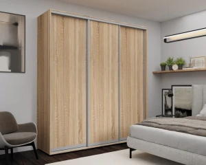 Dulap cu uși glisante nex home, pal, sonoma 220x60x240 cm