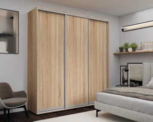 Dulap cu uși glisante Nex Home, PAL, Sonoma 220x60x240 cm