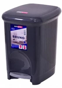 Cos gunoi plastic bruno 16.0 l, cu pedala, black Thumbnail 5