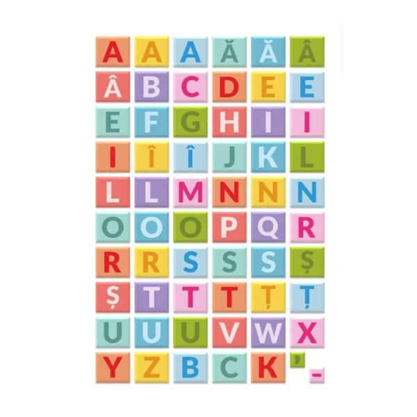 Joc magnetic "alfabet", 60 el. (ro) 2