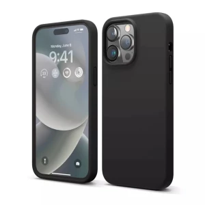 Helmet case liquid silicone iphone 14, black
