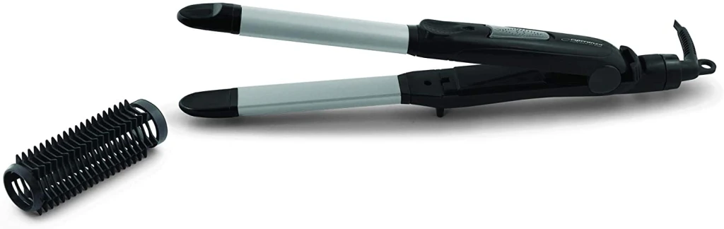 Hair straightener esperanza glamour ebp005, 45w, 2 in 1 hair straightener & curler, ceramic coating, suitable for hair curling, 20х100mm floating plat 3