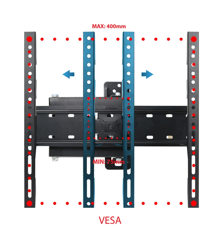 Esperanza tv-wall mount 008 erw008 for 26-70", max load 45kg, vesa 75x75-400x400mm, distance of tv from wall: 90-460mm, tilt adjustment up to 15°, hor 6