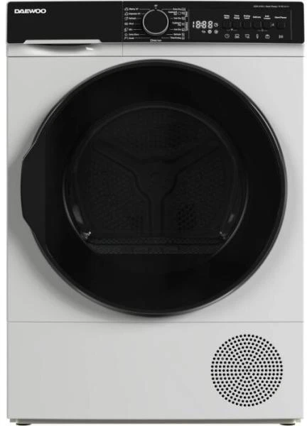 Uscator de rufe daewoo ddr-xv9a/c,  9 kg,  clasa c, control electronic, pompa de caldura, sistem de uscare cu senzor, afisaj led, wi-fi 3