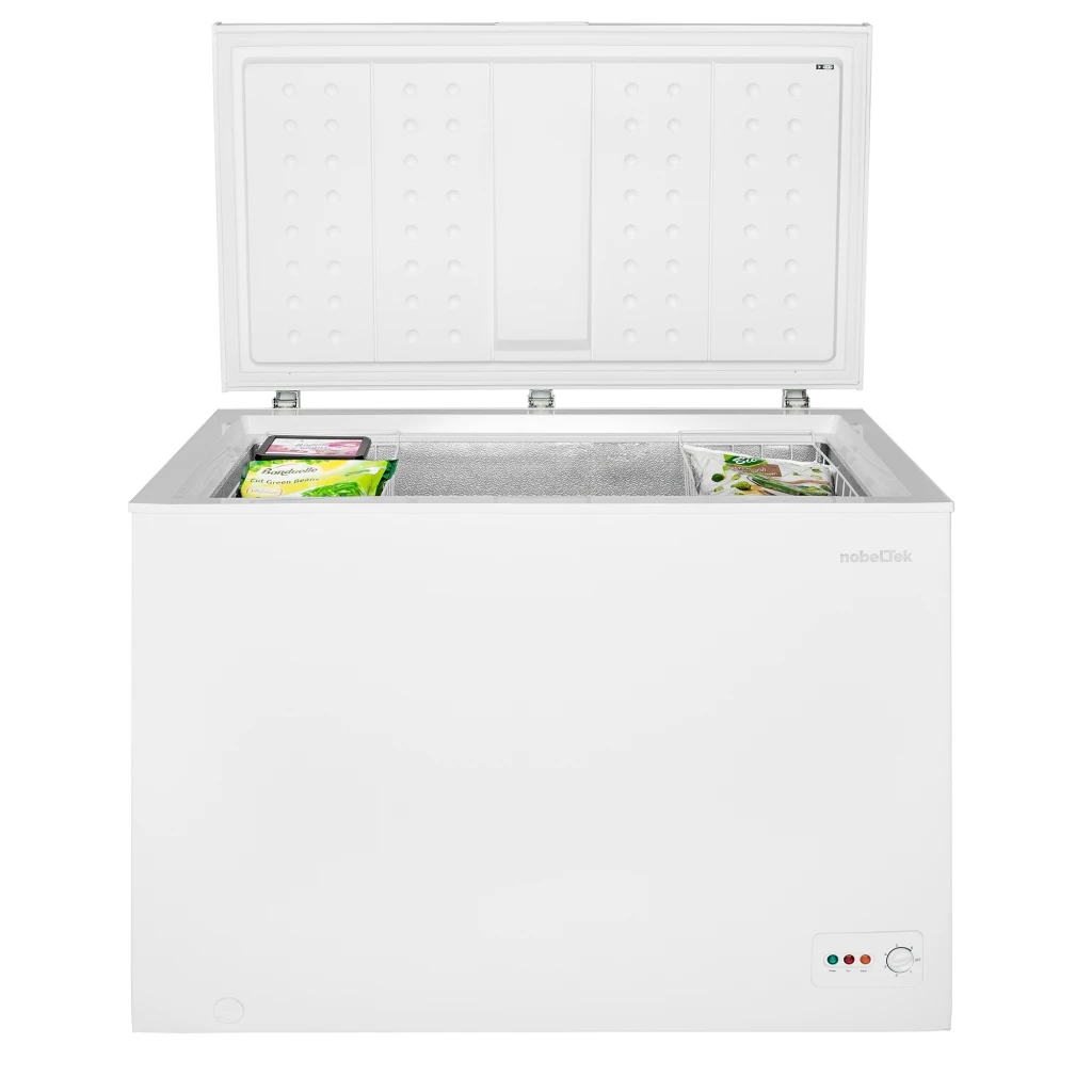 Lada frigorifica nobeltek ncf-295e, 293 l, control mecanic, termostat reglabil, iluminare led, functie conversie frigider-congelator, clasa e 7