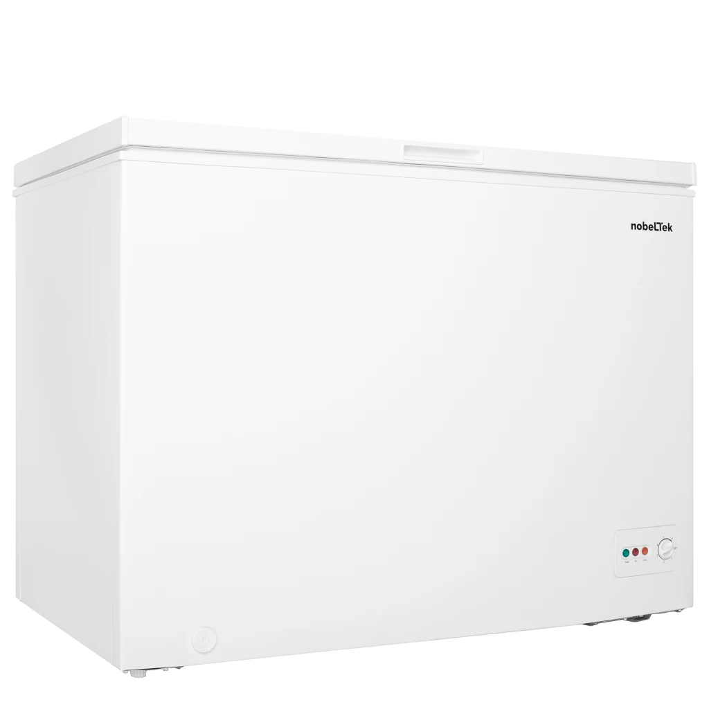 Lada frigorifica nobeltek ncf-295e, 293 l, control mecanic, termostat reglabil, iluminare led, functie conversie frigider-congelator, clasa e 3
