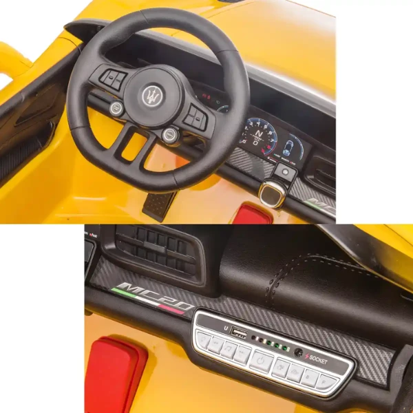 Mașinuța electrică maserati mc20, 12v7ahx1, motor 540x2, roti eva 7