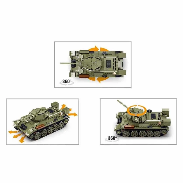 Set de construcție "tanc т-34", scara 1:35, cu telecomandă, 873 elem. 5