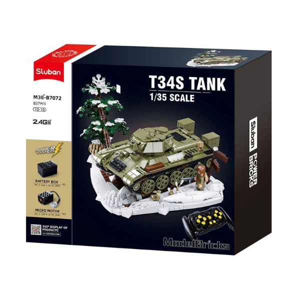 Set de construcție "tanc т-34", scara 1:35, cu telecomandă, 873 elem. 3