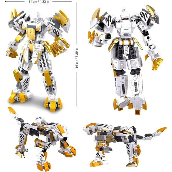 Set de construcție "robot - tigru 2 în 1", 254 elem. 4