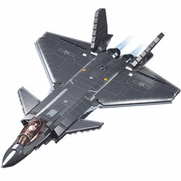 Set de construcție „avion invizibil stealth j20ss”, scara 1:44, 953 elem. 3