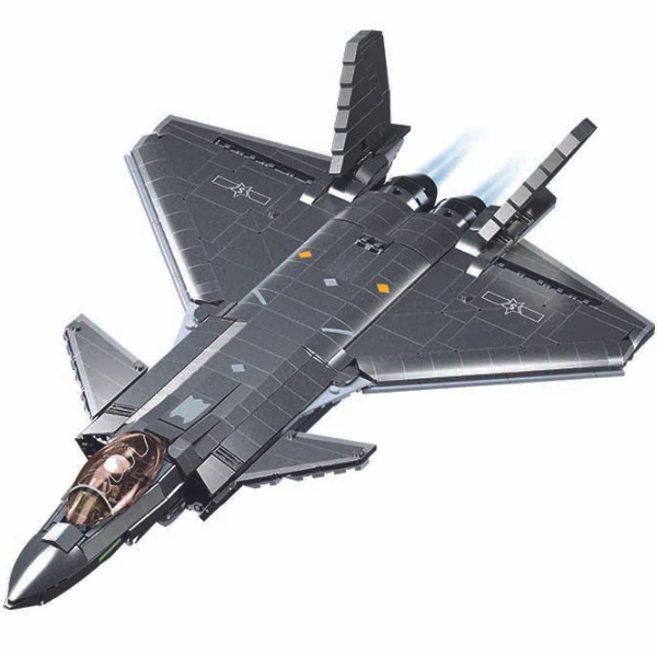Set de construcție „avion invizibil stealth j20ss”, scara 1:44, 953 elem. 2