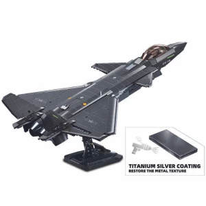 Set de construcție „avion invizibil stealth j20ss”, scara 1:44, 953 elem. Thumbnail 6