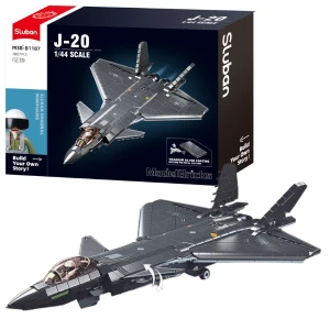 Set de construcție „avion invizibil stealth j20ss”, scara 1:44, 953 elem.