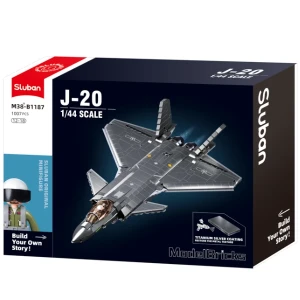 Set de construcție „avion invizibil stealth j20ss”, scara 1:44, 953 elem. Thumbnail 3
