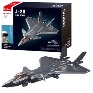 Set de construcție „avion invizibil stealth j20ss”, scara 1:44, 953 elem.