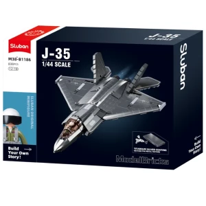 Set de construcție „avion invizibil stealth j35”, scara 1:44, 812 elem. Thumbnail 3