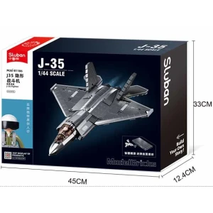 Set de construcție „avion invizibil stealth j35”, scara 1:44, 812 elem. Thumbnail 7