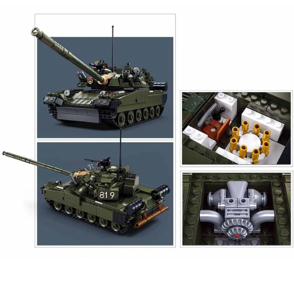 Set de construcție „tancul central de luptă t-80bvms”, scara 1:35, 768 elem. 6