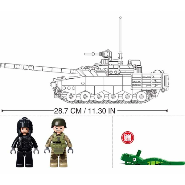 Set de construcție „tancul central de luptă t-80bvms”, scara 1:35, 768 elem. 4