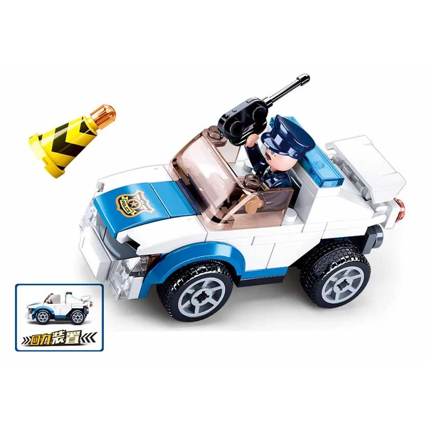 Set de construcție ”mașină de poliție” cu inerție, 90 elem. 4