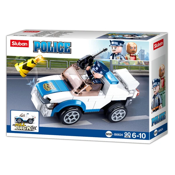 Set de construcție ”mașină de poliție” cu inerție, 90 elem. 5
