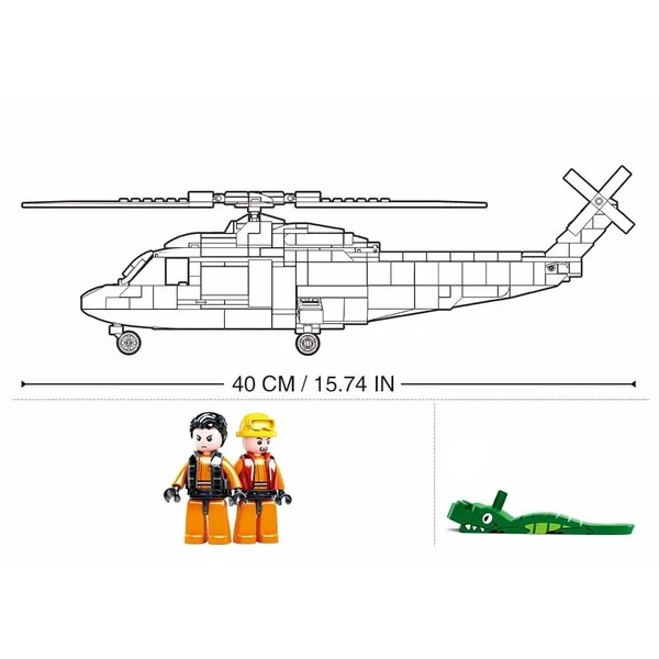 Set de construcție ”elicopter de salvare”, 402 elem. 4