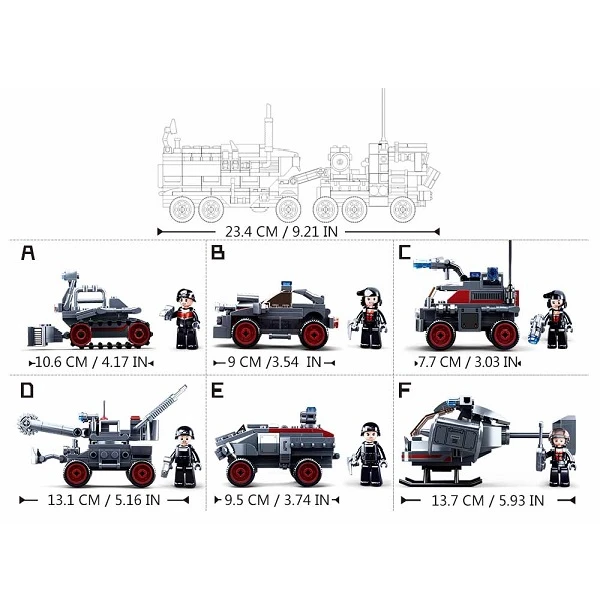 Set de construcție ”război spațial”, 6 modele, de la 78 pînă la 93 elem. 3
