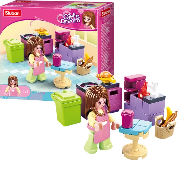 Set de construcție ”camere”, 4 modele, de la 42 pînă la 56 elem. 8