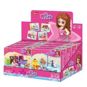 Set de construcție ”camere”, 4 modele, de la 42 pînă la 56 elem.