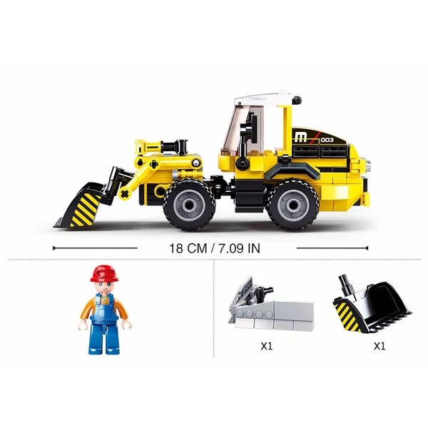 Set de construcție ”buldozer 2 în 1”, 200 elem. 3