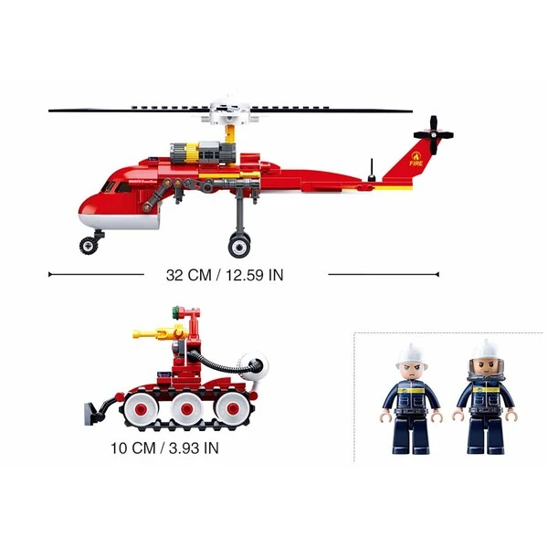 Set de construcție ”elicopterul pompierilor”, 325 elem. 4