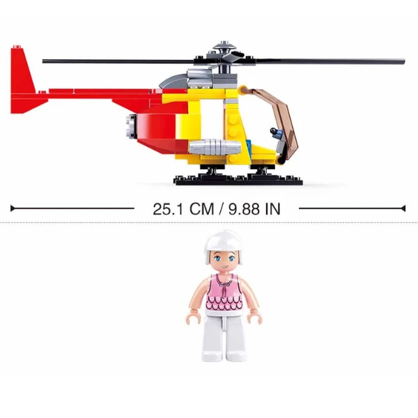 Set de construcție „elicopter”, 100 elem. 4