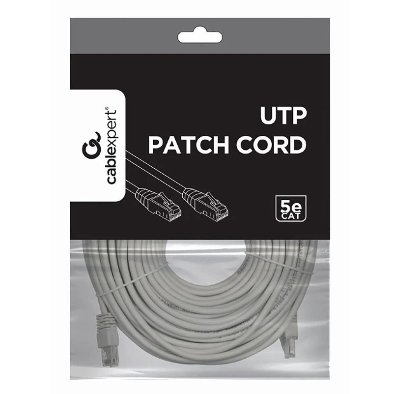 Патч-корд cablexpert pp12-30m, cat5e utp, 30м, серый 5