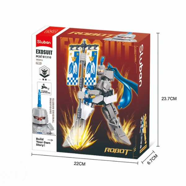 Set de construcție "cavaler cu steag", 193 elem. 6
