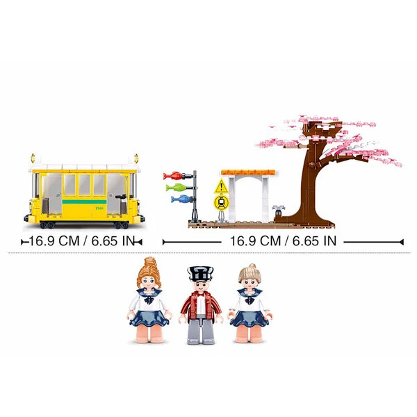 Set de construcție ”tramvai în centrul orașului”, 347 elem. 4