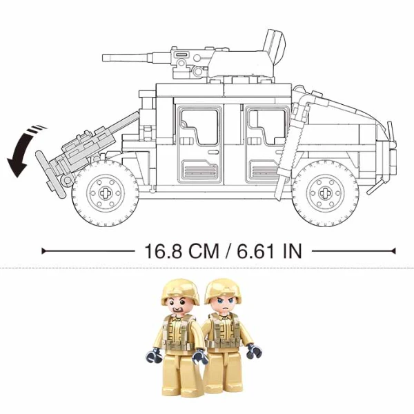 Set de construcție „hummer h2”, 265 elem. 4